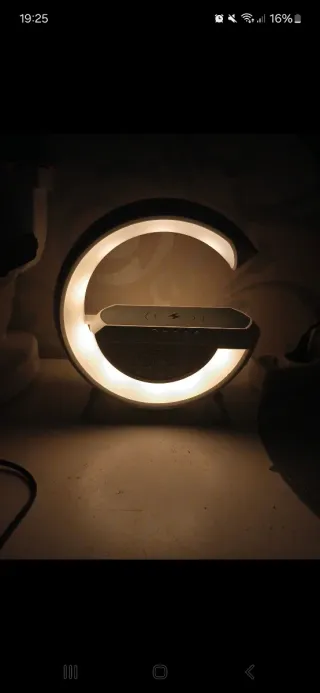 Altavoz Circular LED Cargador Inalámbrico