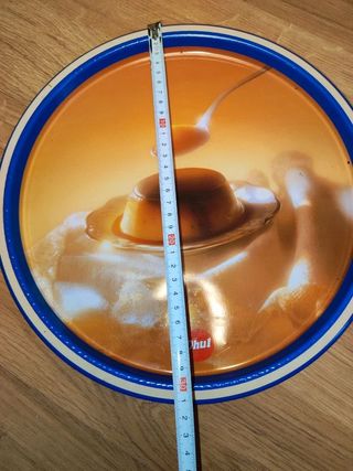 Antigua bandeja vintage años 80 flanes Dhul