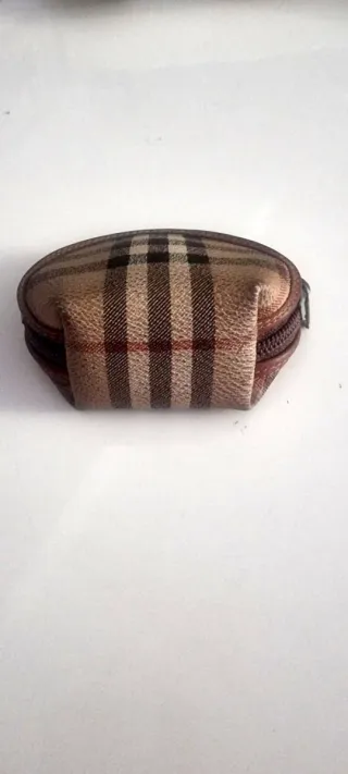 Portafoglio Burberry a Quadri Marrone e Beige