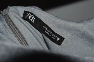 Vestido Zara plateado lentejuelas