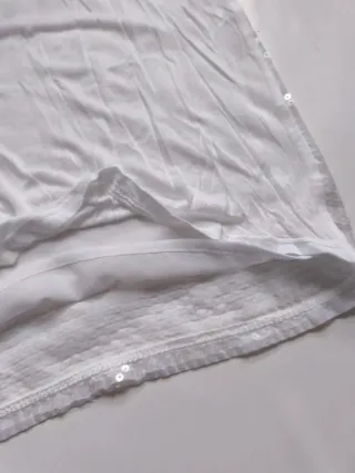 Camiseta blanca lentejuelas Together