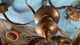 Lampadario Vintage Metallo Anni '40/'50