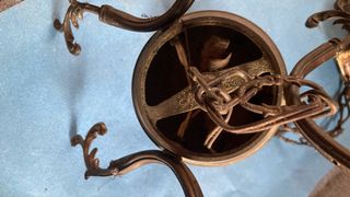 Lampadario Vintage Metallo Anni '40/'50