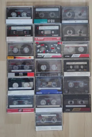 Lote de 19 Casetes Varios TDK SONY BASF