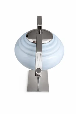 Candeeiro com tulipa opal azul