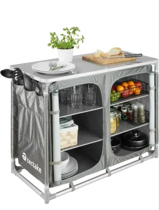 Mesa de camping plegable gris