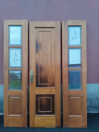 11 Puertas de madera castaño ( sin marco)