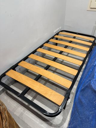 Estructura Cama Individual Metal y Madera