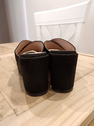 Sandalias negras tacón plataforma