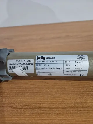 Motor persiana Jolly radiofrecuencia + mando 4 u.