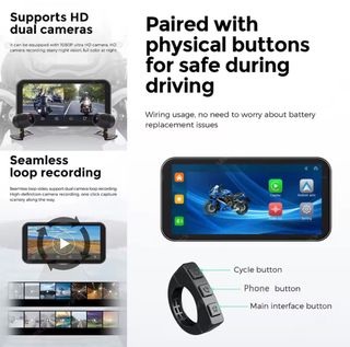 CarPlay Moto 6.25 CarPlay Android Auto IP67