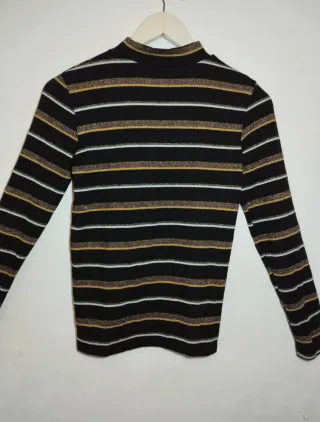 Camiseta Mango Rayas Multicolor Talla S