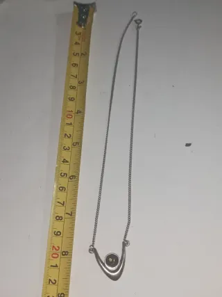 Colgante Plata Vintage Flor Dorada