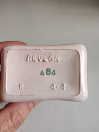 Antiguo bote cerámico bálsamo Revlon años 80