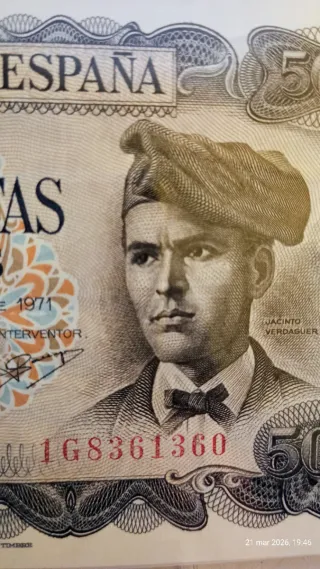 Billete 500 pesetas 1971