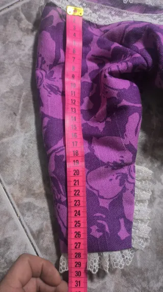 Traje de fallera niña morado y blanco