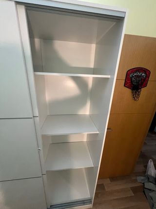 Armario corredero metálico blanco