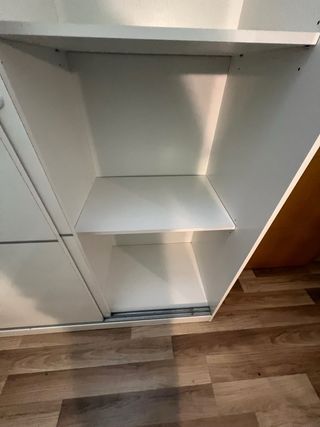 Armario corredero metálico blanco