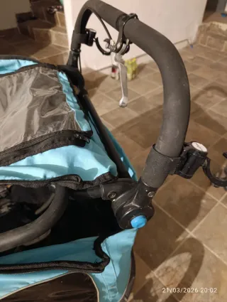 Remolque Infantil 3en1 HOMCOM Bicicleta