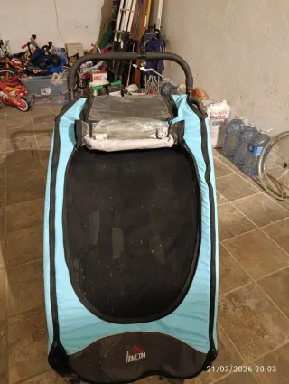 Remolque Infantil 3en1 HOMCOM Bicicleta