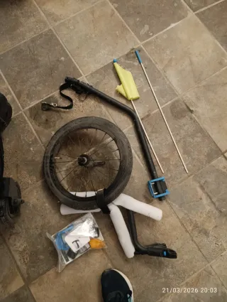 Remolque Infantil 3en1 HOMCOM Bicicleta