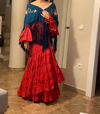 Traje Flamenca Rojo Talla 36/38