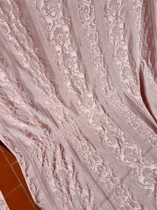 Tela de seda pura adamascada antigua cortinas