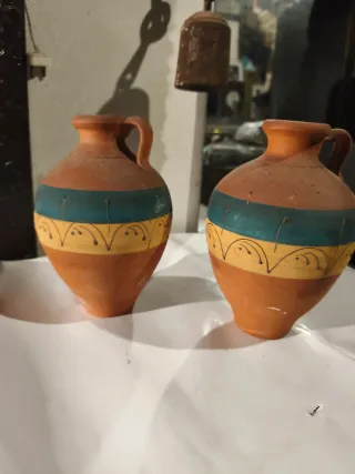 Pareja Cántaros Rústicos Vintage