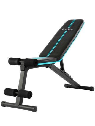 Banco de gimnasio plegable + set de pesas