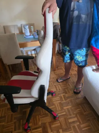 Silla Gamer Purple Roja y Blanca