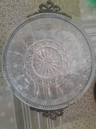 Vaso in cristallo lavorato a mano