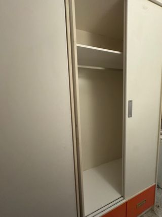 Pack Armarios Blancos con Cajones Naranja