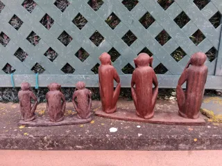 Pareja de Monos No Veo, No Oigo, No Hablo