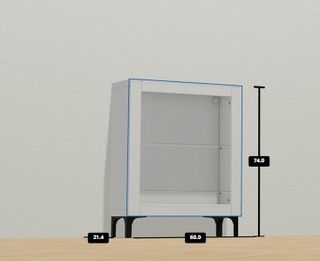 Vitrina BESTÅ IKEA Blanca Vidrio fondo 22cm