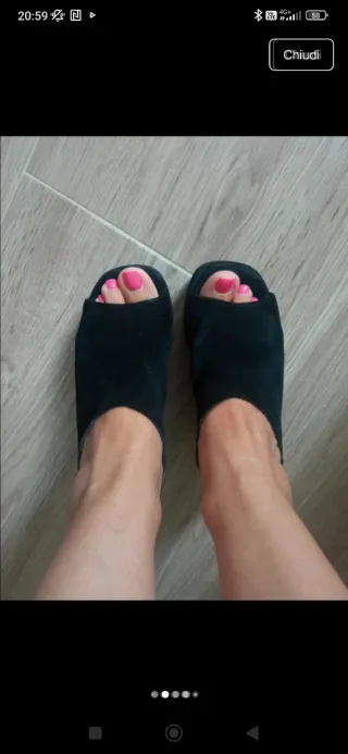 Zoccolo in camoscio nero