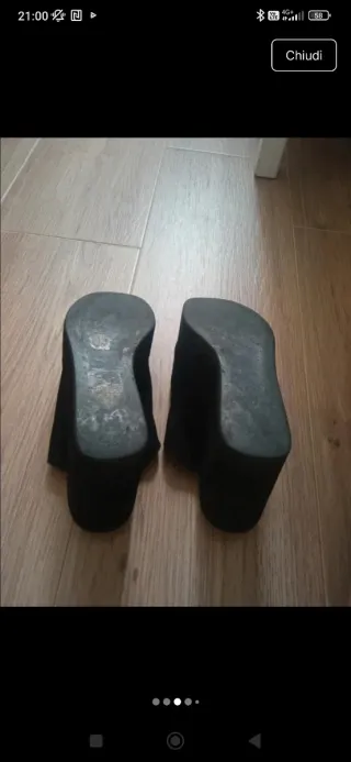 Zoccolo in camoscio nero