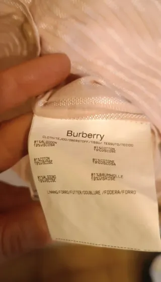 Camisa Burberrys Rosa Rayas Volantes.
