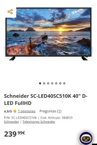 Schneider SC-LED40SC510K 40" TV LED FullHD