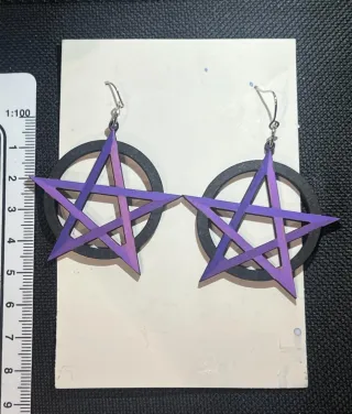 Pendientes nuevos madera Hechos de manera artesana