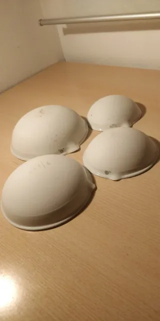 4 Crisoles de caolín finísimo