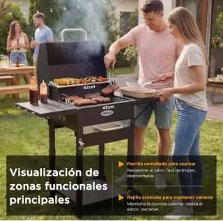 Barbacoa Portátil Negra