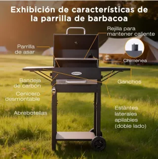 Barbacoa Portátil Negra