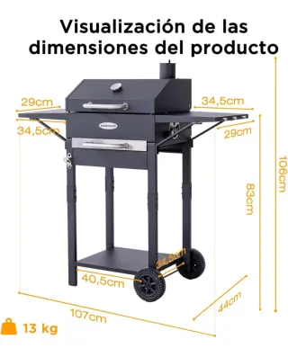 Barbacoa Portátil Negra