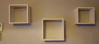 Juego 3 Estanterías Cuadradas Blancas