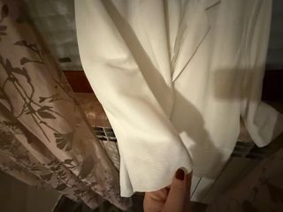 Giacca elegante donna bianca