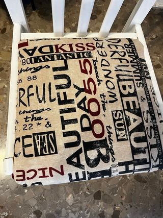 Sillas de comedor blancas retapizadas