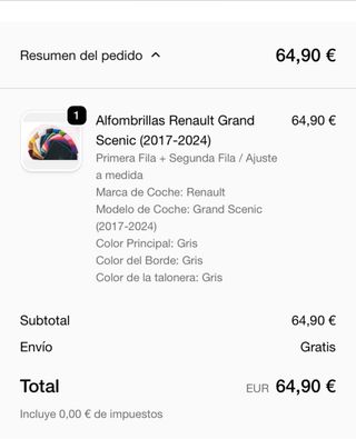 Alfombrillas a medida Renault Gran Scenic 2017