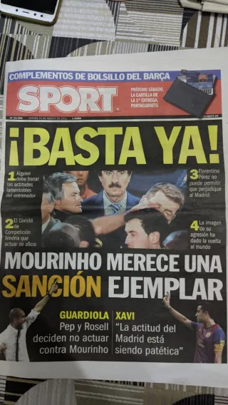 SPORT 19 de agosto de 2011. El dedo en ojo de Mour