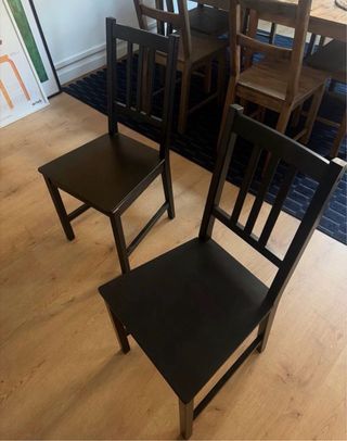 Silla Ikea Madera Negra