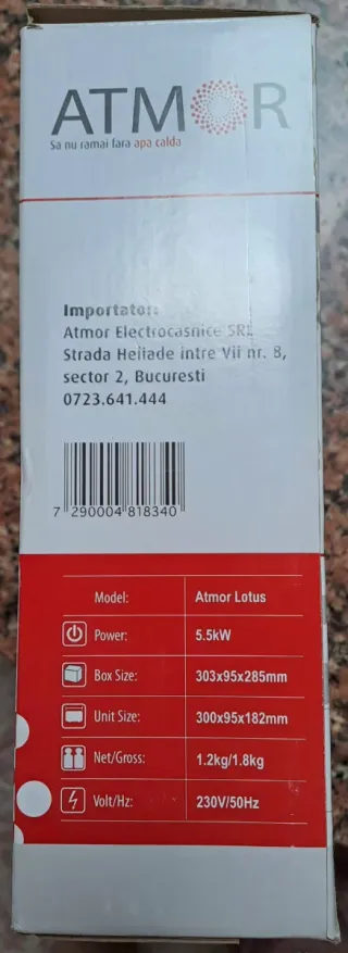 Calentador Eléctrico Instantáneo Atmor Lotus